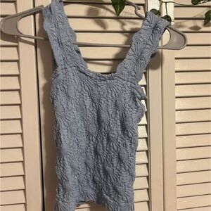 Altar'd State Light Blue Textured Tank Top